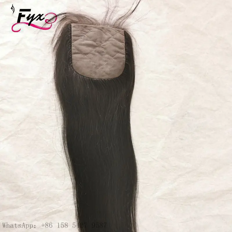 

100% human hair 4*4 silk base closure 13*4 lace frontal with 4*4 size silk base closure with factory wholesale price