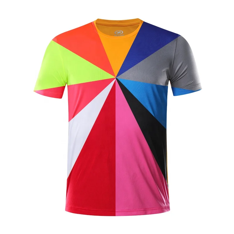 

camiseta hombre Polyester Sport T-shirt Workout Solid Color Breathable Fitted Men Men's Gym Tshirts Blank Casual Summer, White,yellow,red,pink,black,orange,green,gray,blue,sky blue