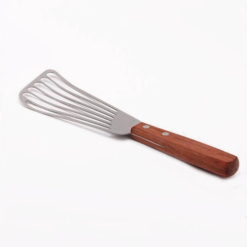 

Fish Spatula Metal Stainless Steel Blade With Wooden Handle Fish Tuner Utensils For Kitchen Cooking Tool, As photo