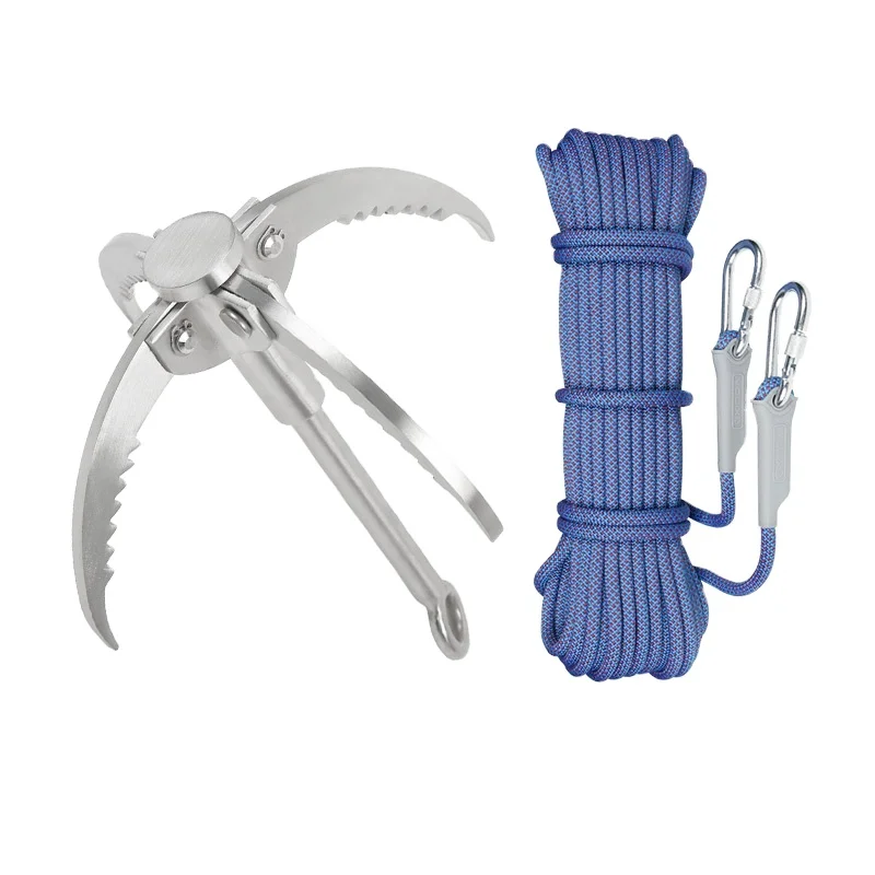 

2022 climbing tools stainless steel rock climbing hook for outdoor camping hiking new small