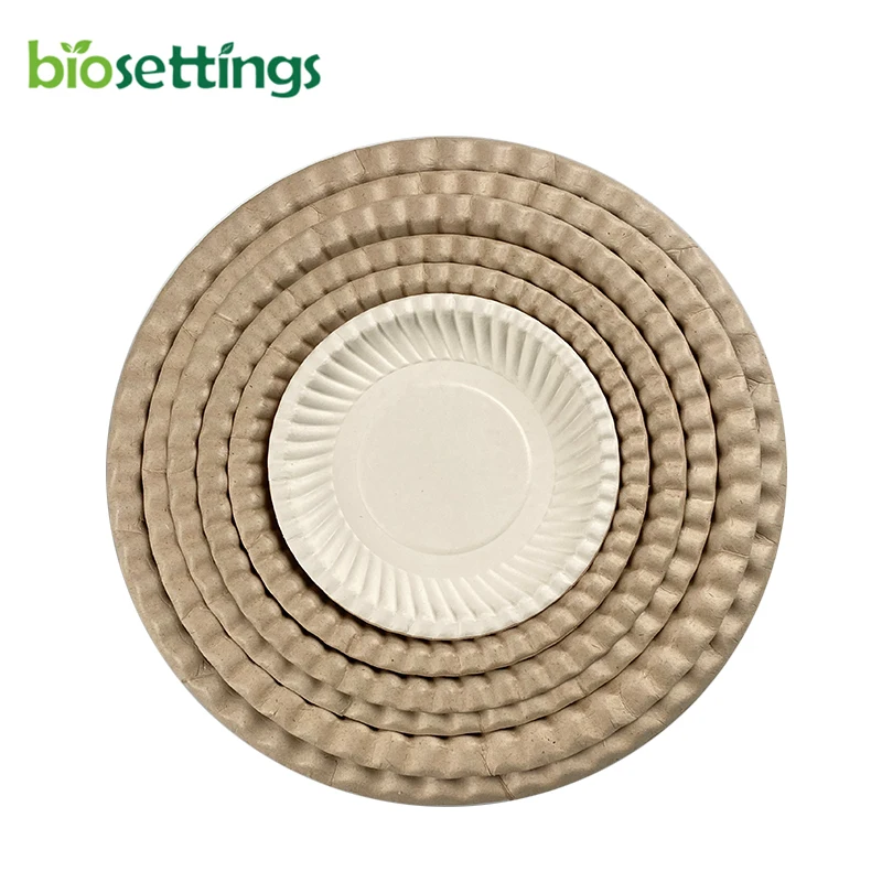 

PFAS FREE Sustainability kitchen paper pulp eco-friendly bamboo leaf base plates set bamboo fiber toddler