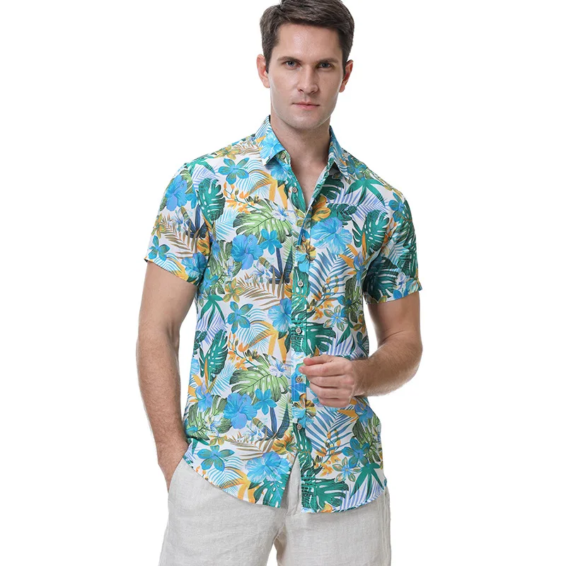 

2022 New Summer Casual Hawaiian Lapel Print Men's Shirts
