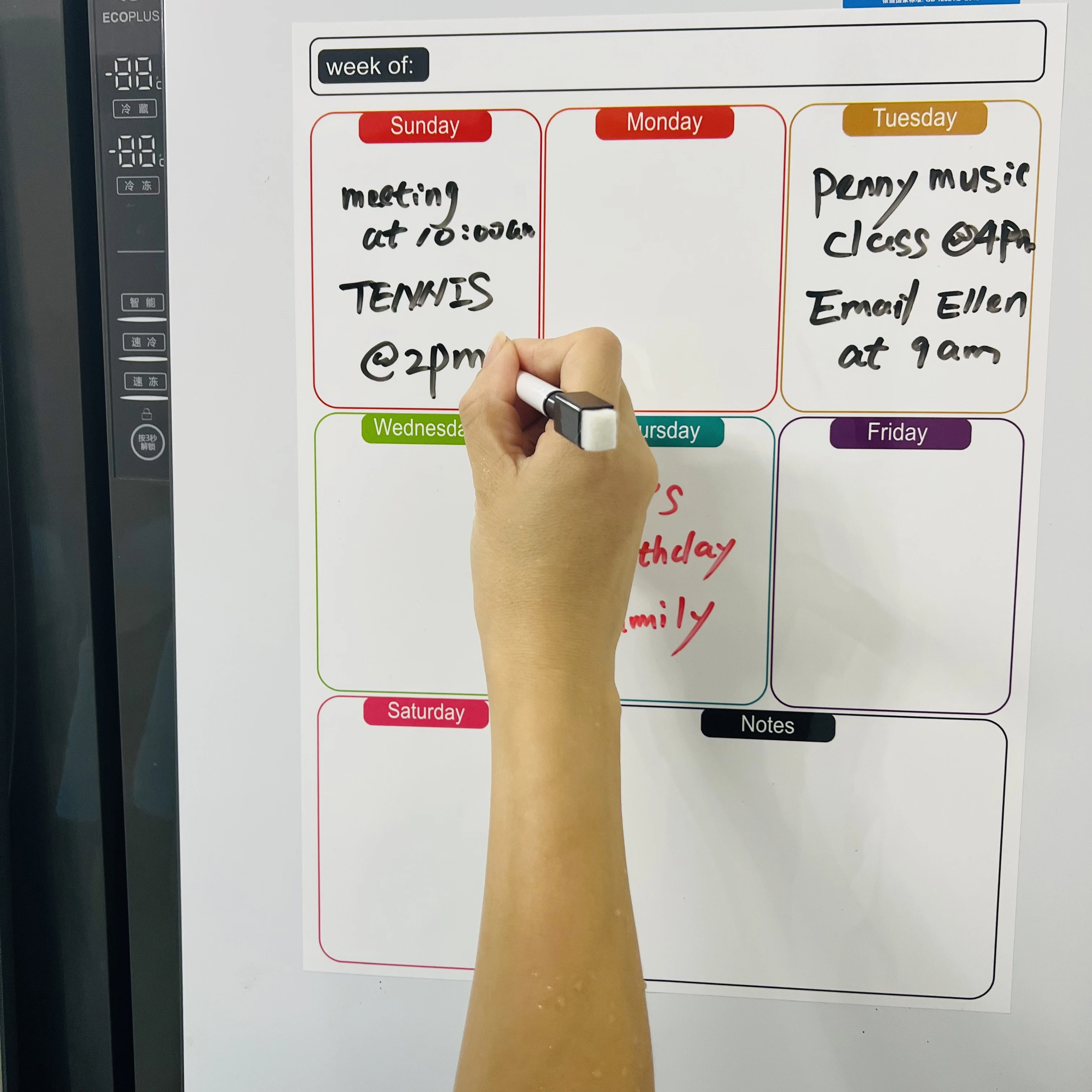 OUV Weekly Monthly Planner Calendar Schedules Fridge Table Dry Erase Whiteboard