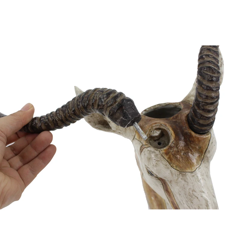 New Arrival 3D Resin Animal Sculpture S[ringbok Head Statue Vase Home Decoration manufacture