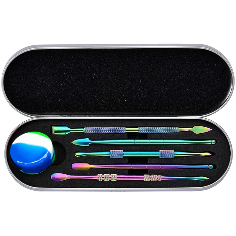 

UKETA custom wax carving tool set smoking accessories rainbow stainless steel set dab tools