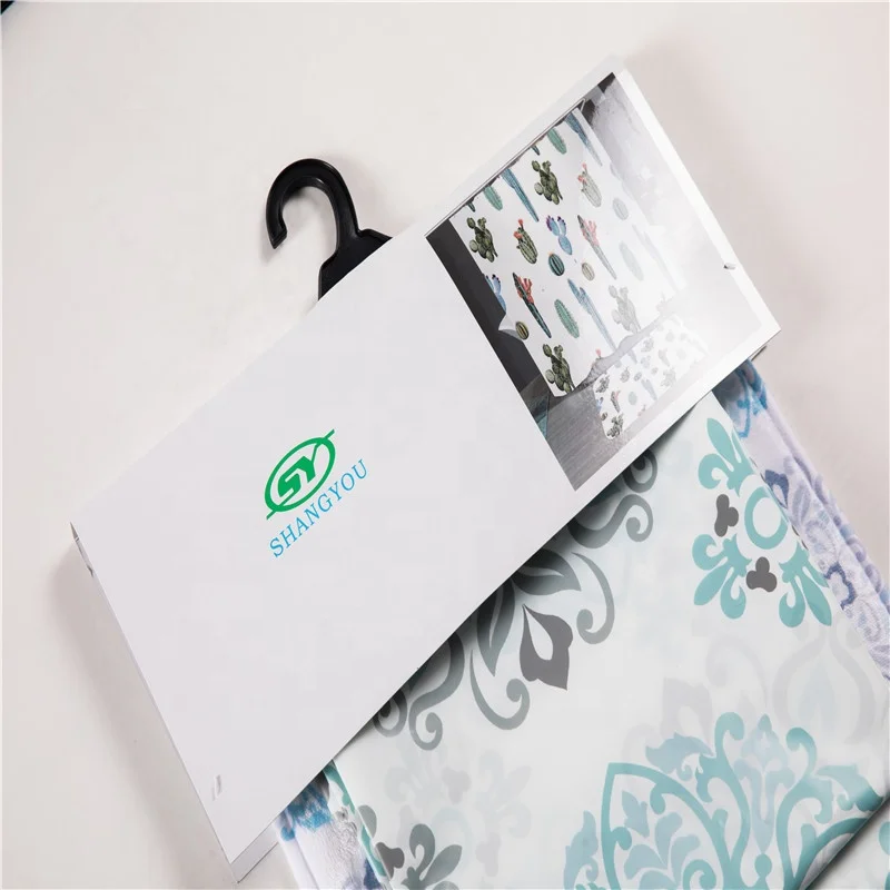 
peva custom printed shower curtain bathroom with rug 