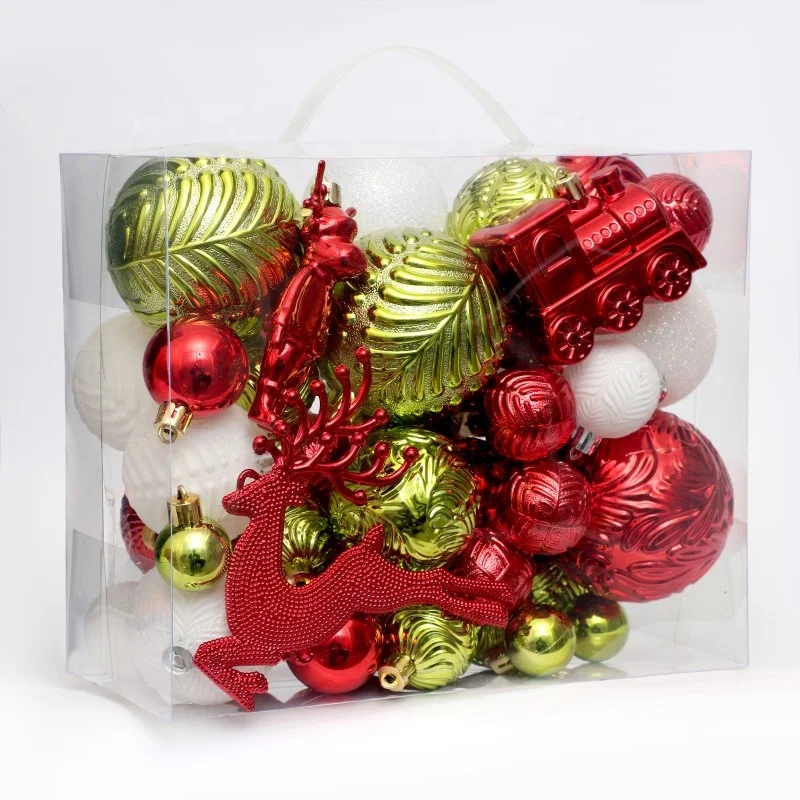 

New design New trend Christmas plastic ball set best holiday baubles XMAS different color ornament