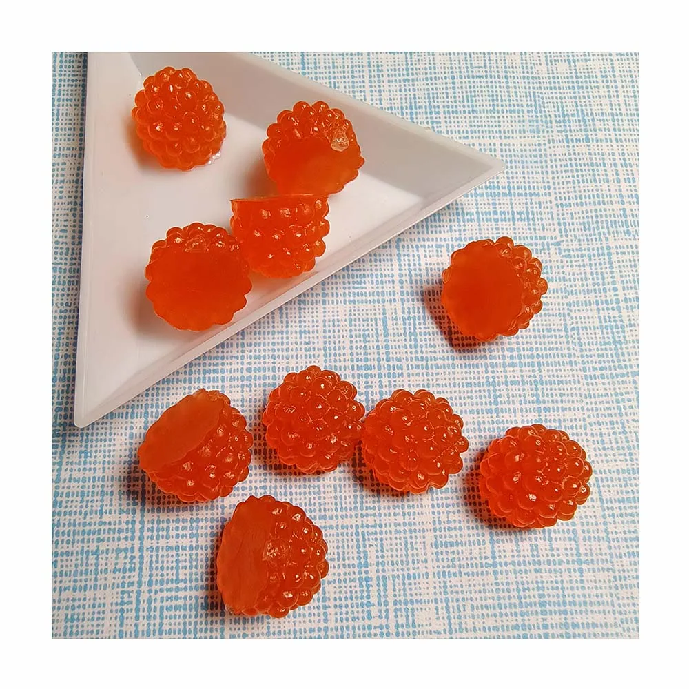 Mini Blackberry Flat Back Resin Cabochons DIY Simulation Food Sweets Deco Parts Fluffy Clear Slime Supplies Accessories
