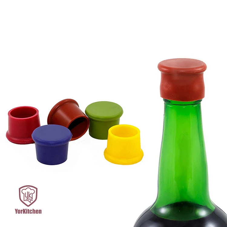 

Silicone Wine Stopper Silicone Reusable Wine Bottle Stopper Beer Sealer Cover Assorted Colors Silicone Wine Bottle Caps