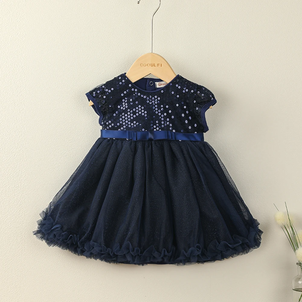 

Spanish Girl Dresses Babies Sequined Cloth Girls baby summer clothes Glitter mesh Baby Rompers