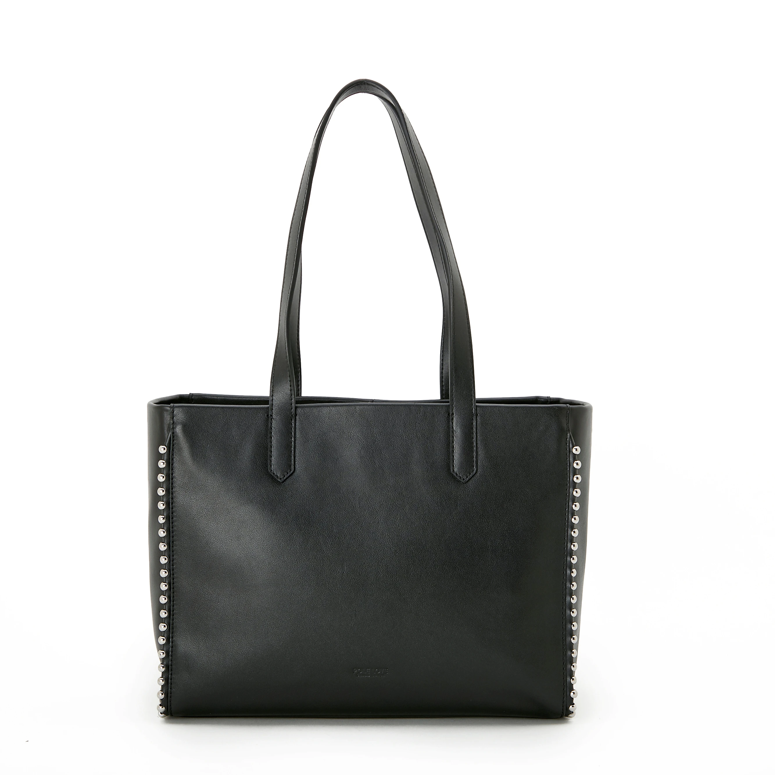 

2021 shoulder lady bags pure color cowhide simple handbags, Black