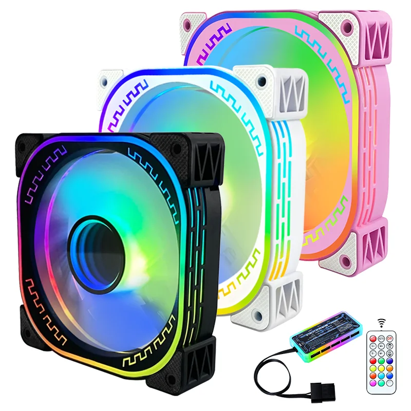 

Factory OEM Custom Case Fan 120mm RGB Fans Colorful LED Light PC Cooling Fan For Case Gaming