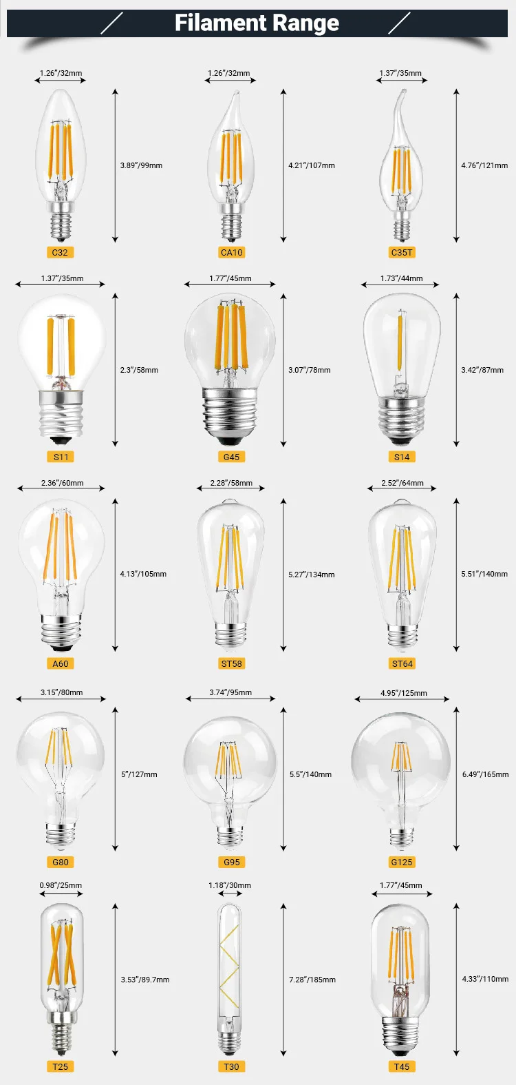 amber outdoor light bulbs on S14 G40 1w 2w Clear And Amber Color Led Bulb Decoration For Outdoor 80lm 160lm Led Filament Light Bulb Buy Led Outdoor Light Bulb Led Bulb Decoration Led Light For Outdoor Product On