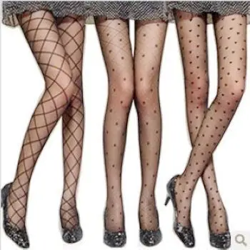 

Manufacturers wholesale Random delivery of patterns custom Sexy Transparent Erotic See Through Nylon Pattern Leggings Pantyhose, Black nude