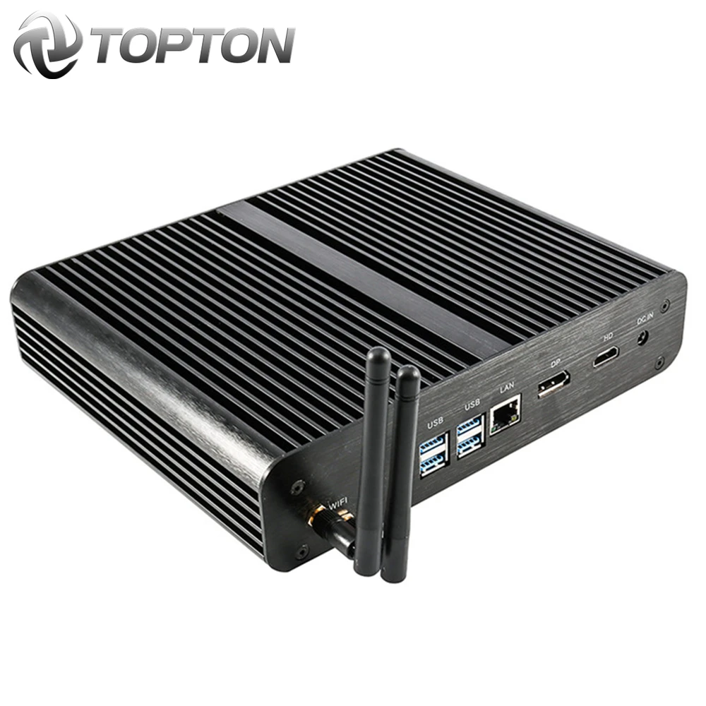 

Topton Fanless Mini PC In-tel Core i7 10510U 10710U i5 8265U Desktop Micro PC Nuc 2*DDR4 M.2+Msata+2.5''SATA 4K HTPC Nettop