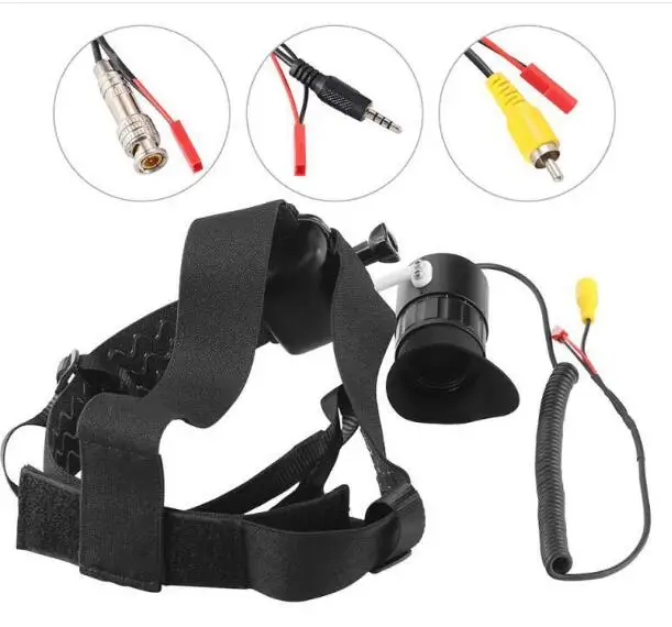Small Thermal Imaging Night Vision Electronic Telescope Helmet 3D Video Glasses 