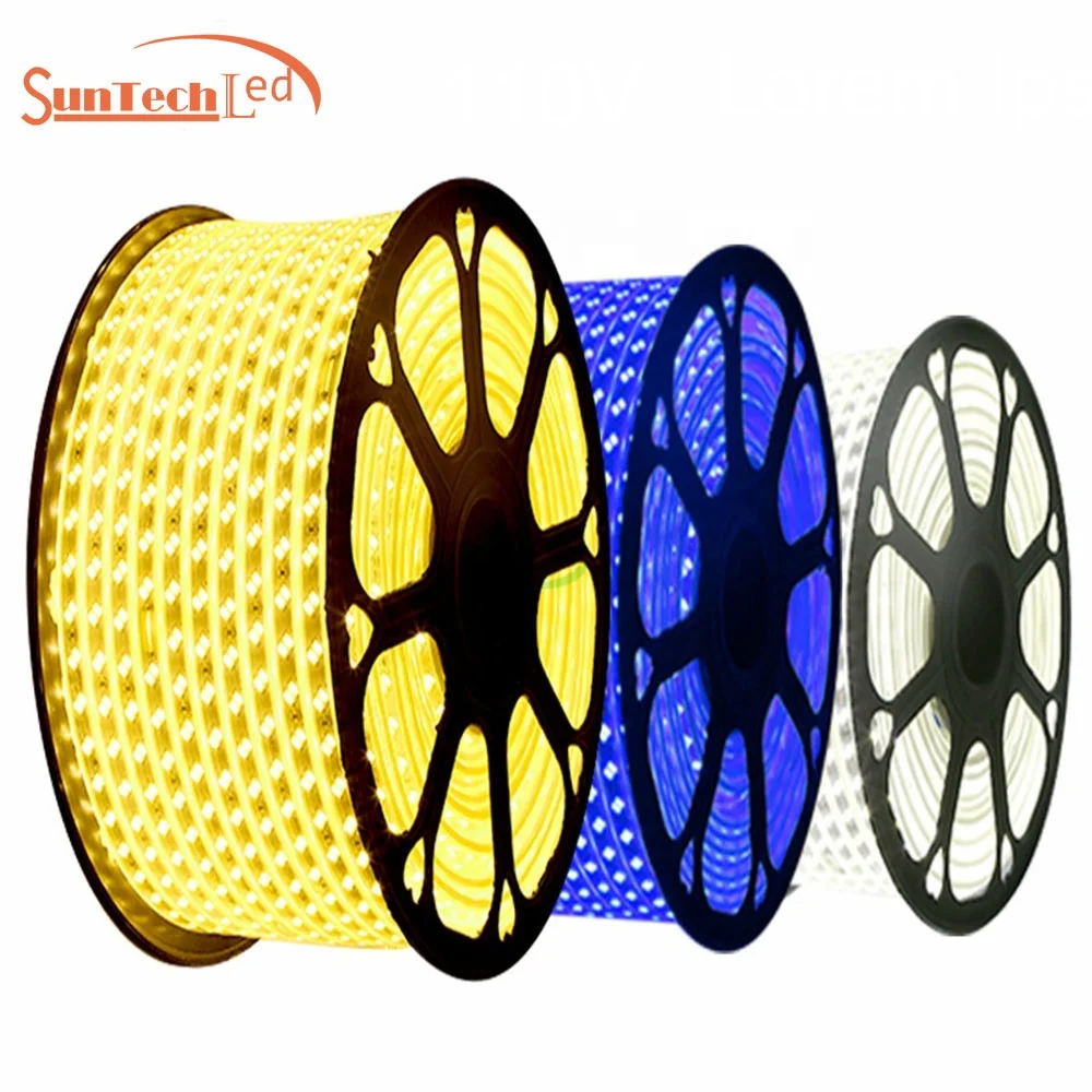 High brightness warm white nature  stripe light SMD 2835 IP65 waterproof AC 110V 220V led strip