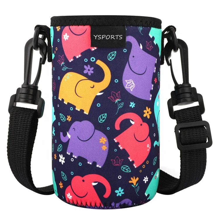 

10 OZ ~14 OZ High Quality Customized Neoprene Insulated Water Bottle Holder Sleeve With Adjustable Shoulder Strap, Customized color