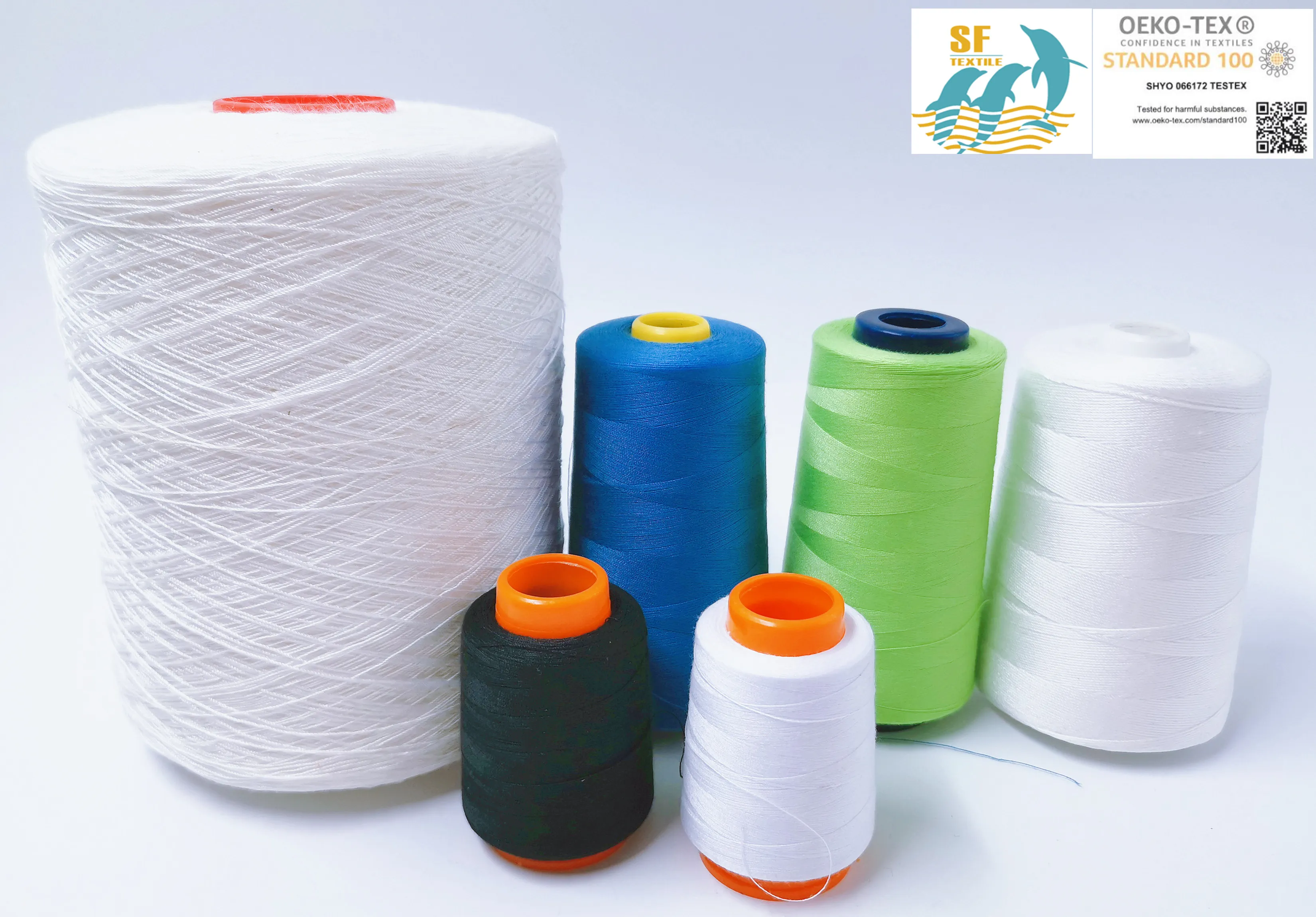 20S/2 40S/2 Polyester Sewing Thread and Yarn 1KG Plastic Tube