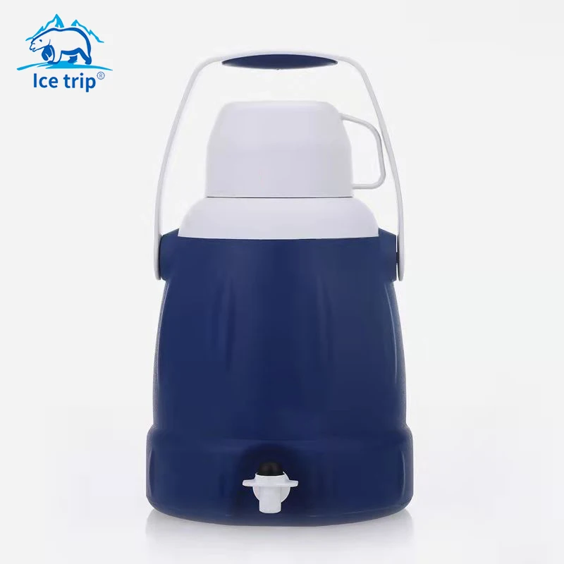 

Plastic heat insulation container keep thermos and cold barrel keep soup and drinks, Blue