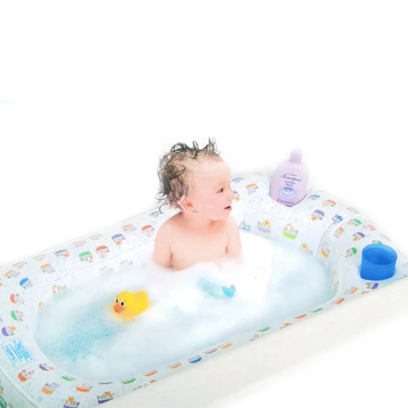 

Inflatable new design Baby Foldable Bathtub Kids Portable Baby Shower Bath Tub, As shown