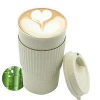 

Free Custom LOGO Sample personalized travel australia modern reusable bamboo fiber eco coffee cup mug 16 12 oz with lid cover