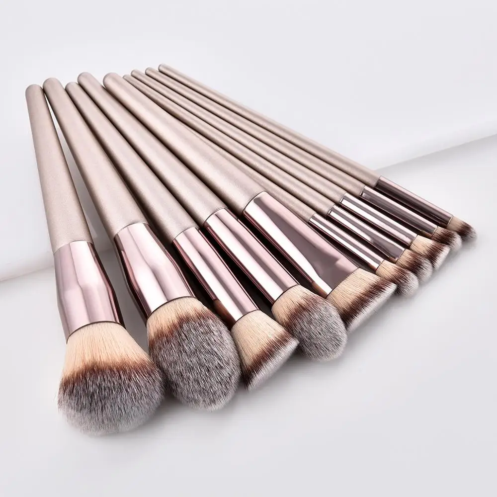 

Hot sell 10pcs/set makeup brushes set for cosmetic foundation powder blush eyeshadow kabuki blending make up brush beauty tool