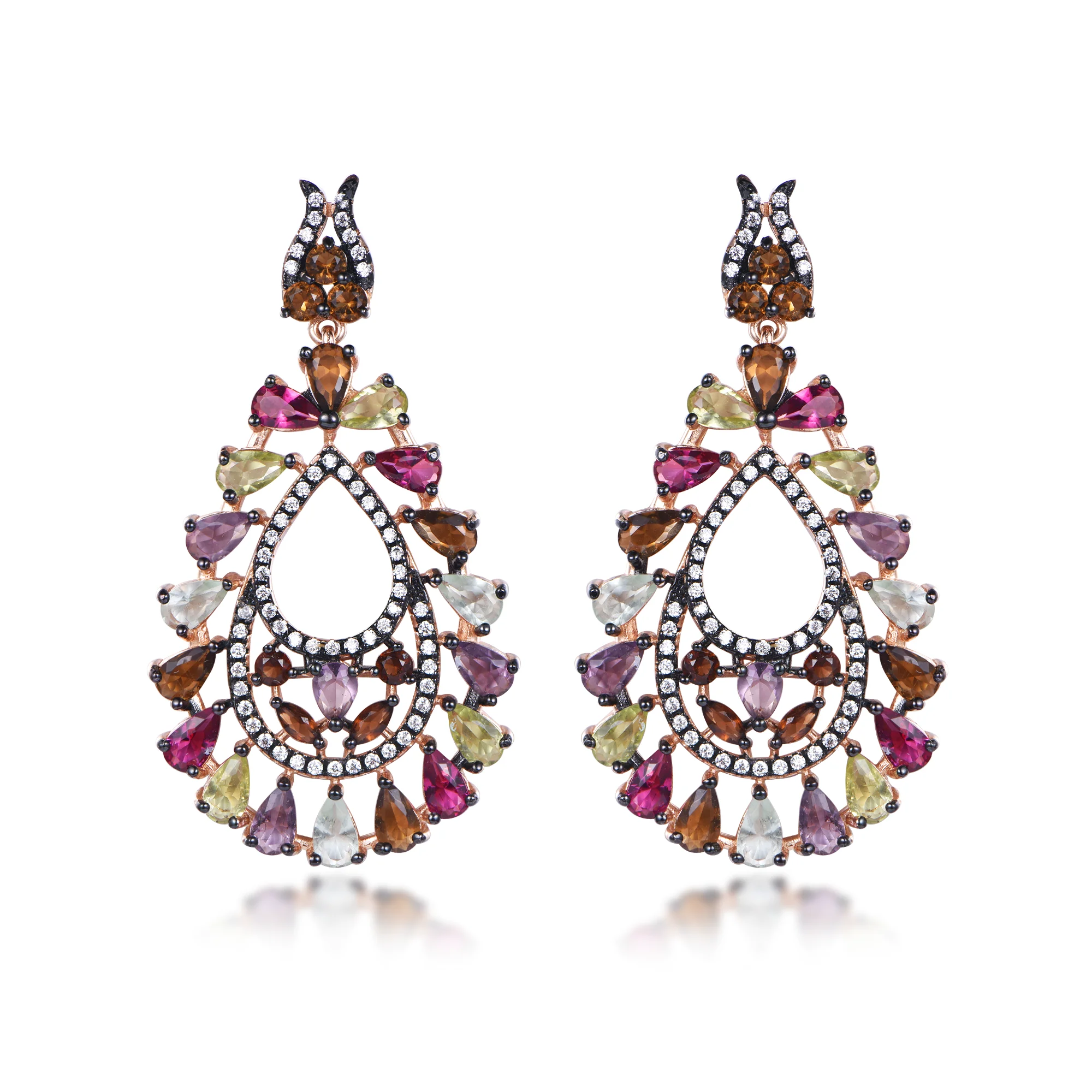 

wholesale jewelry pear stone shiny and fashion earrings