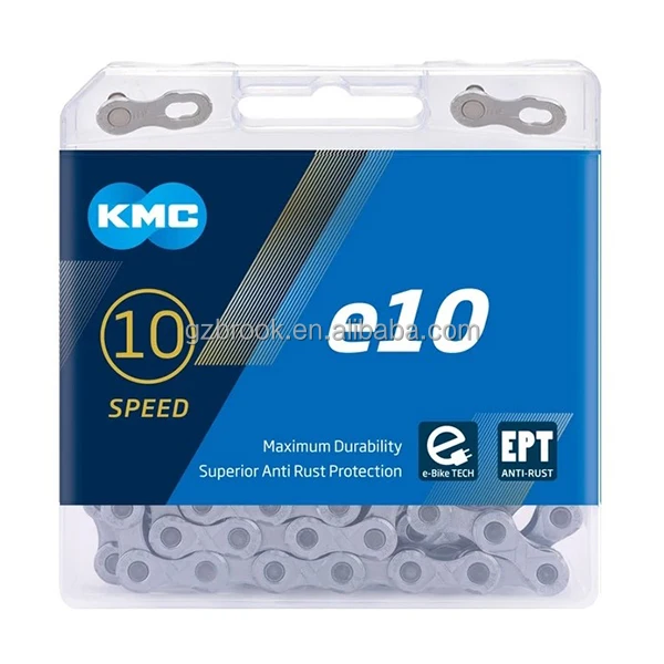 

KMC E-Bike Chain e10 Speed Bike Chains 10S Chain Anti-rust Wear-resistant Electric Sport Bicycle Parts 136L, Ept(anti-rust)