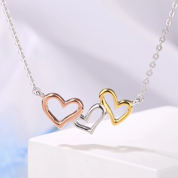 High quality fashion heart necklace Pendant 925 sterling silver jewelry