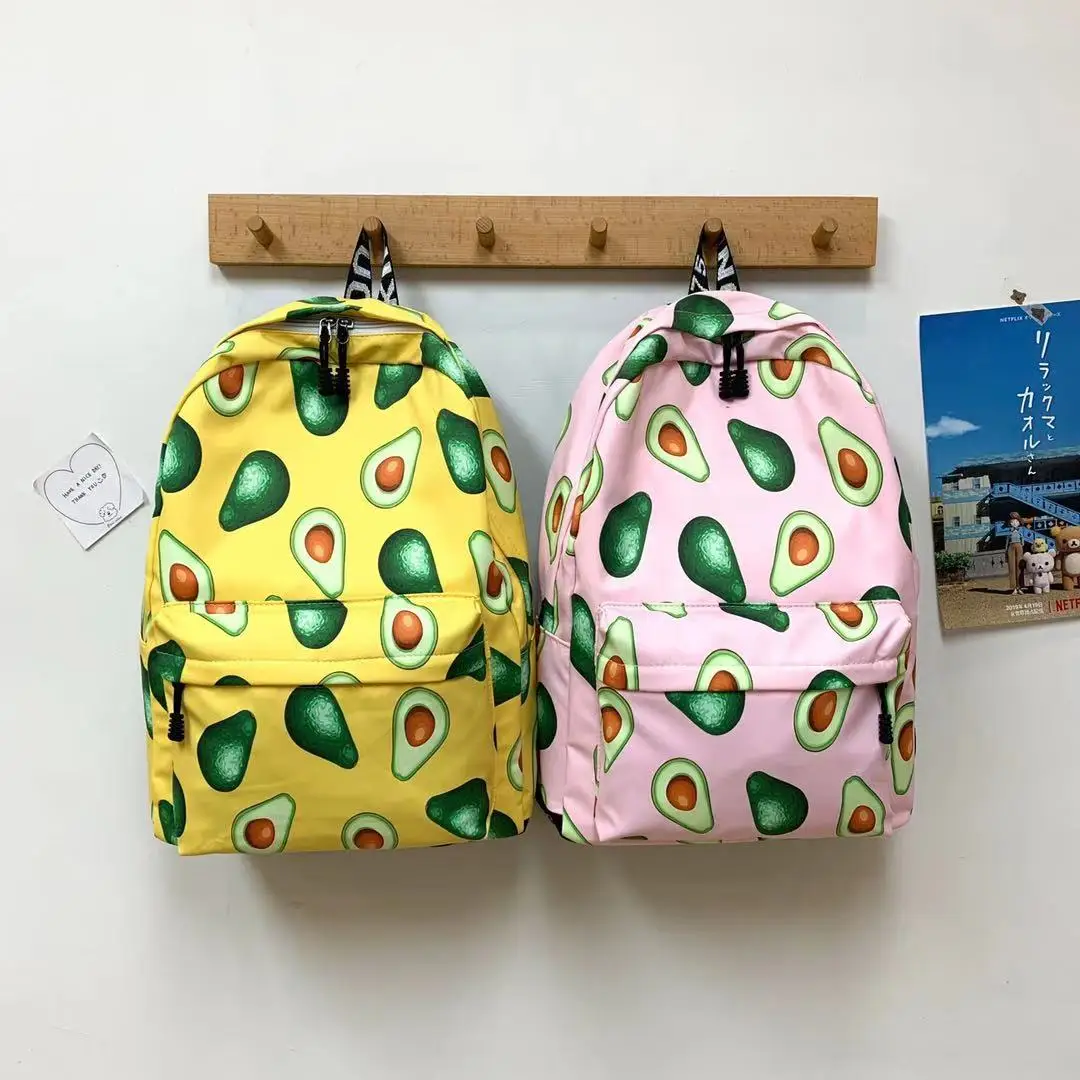

B98-10 Large Capacity Fruit Pattern Travel Fashion Children Avocado, Pink