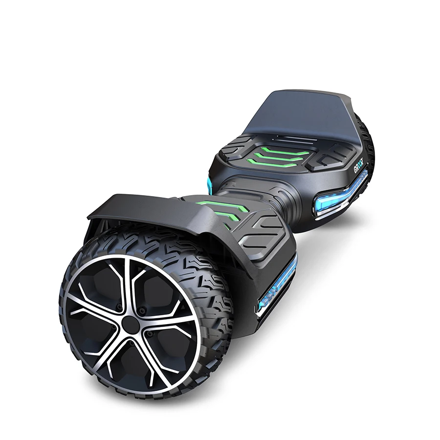 

new cool lighting tunnel motor hoverboard 6.5inch balance scooter off road style U L, Black, silver, red, blue