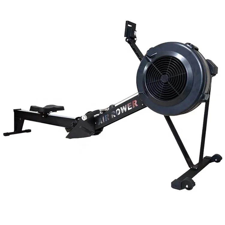 

China Manufacture Cardio Indoor Gym Fitness Rowing Equipment, Factory Price Steel Fitness Commercial Air Rower Machine, Black