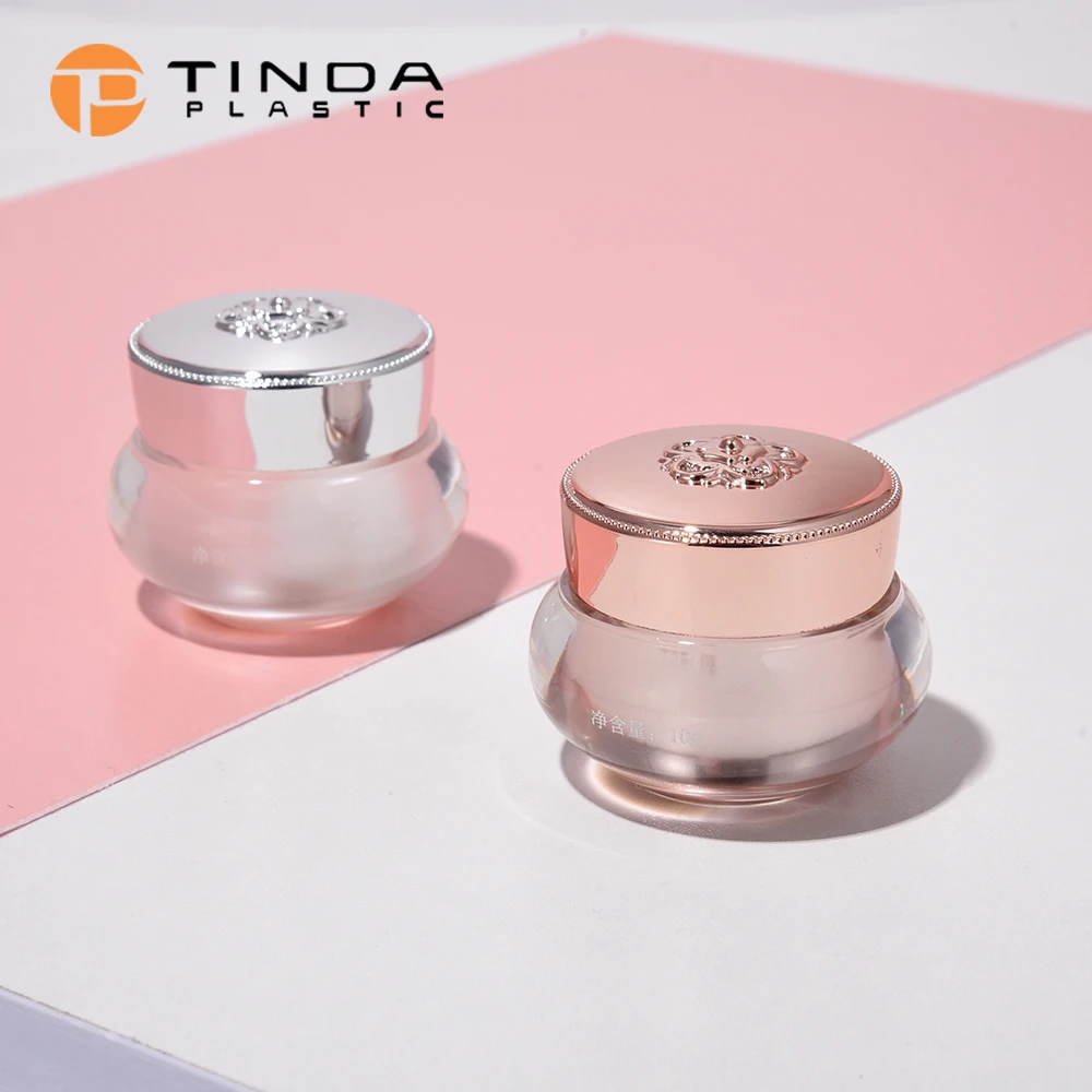 

Spot Luxury Round Double Wall Cosmetic Containers Acrylic Eye Cream Jar Plastic Bottles Packaging Cosmetic Packing MG23/60 TINDA