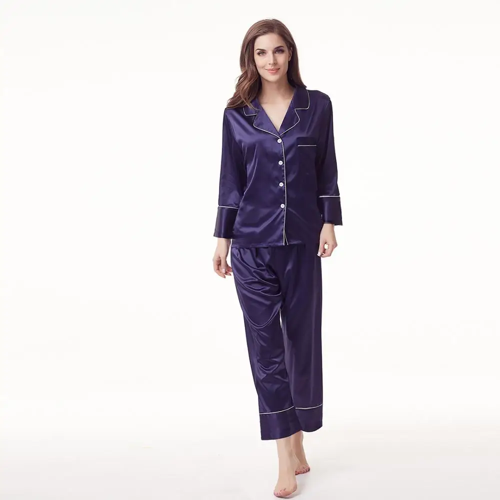 
Silk floral satin women pajama set 