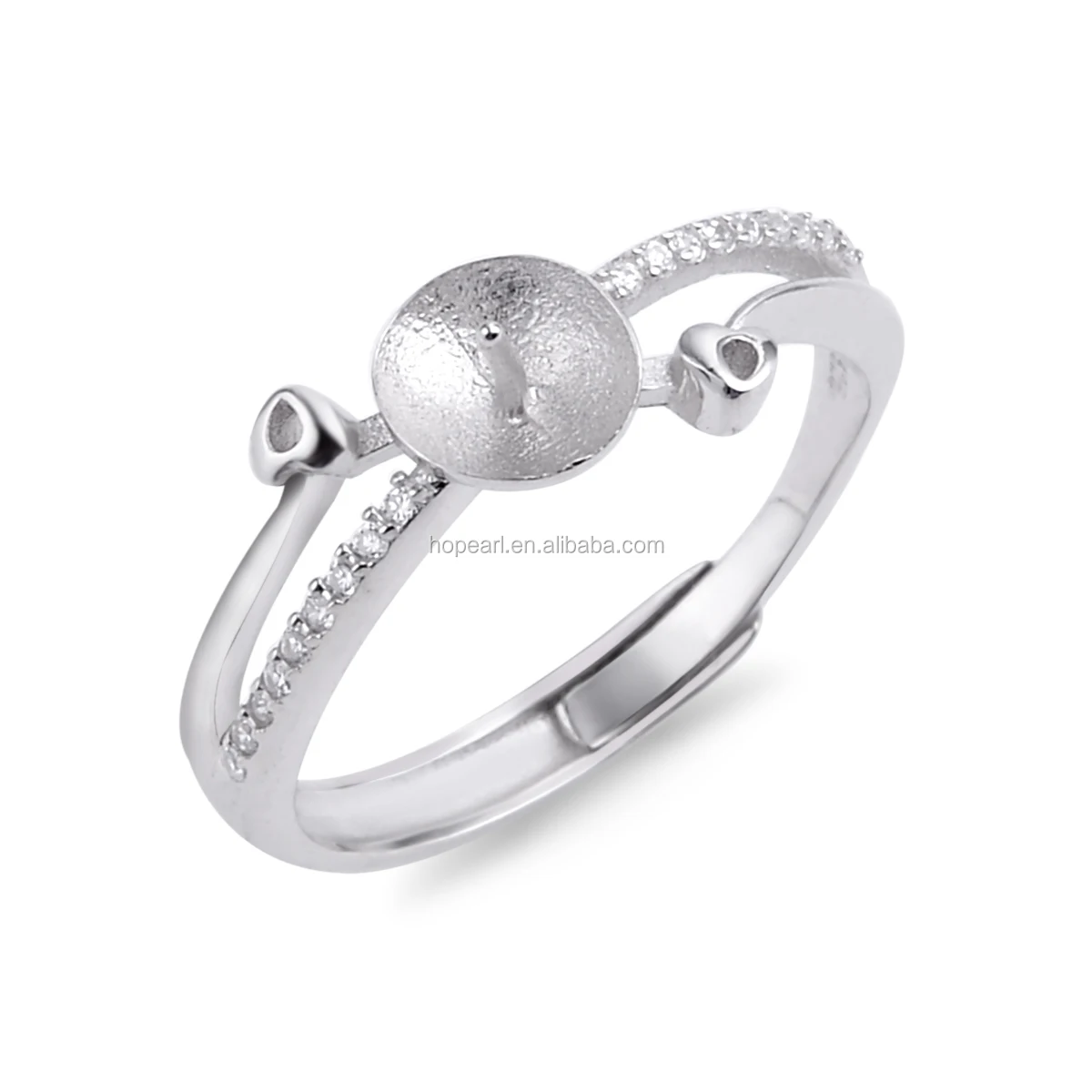 

SSR245 Pearl Ring Mounting designs for women 925 Sterling Silver Ring Blanks