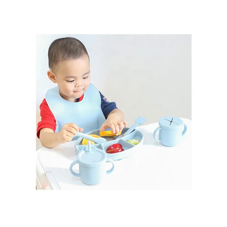 

LFGB Food Grade Cup Dual BPA Free Training Cup Custom Safe No-spill Silicone Sippy Cups With Lid Straw Baby
