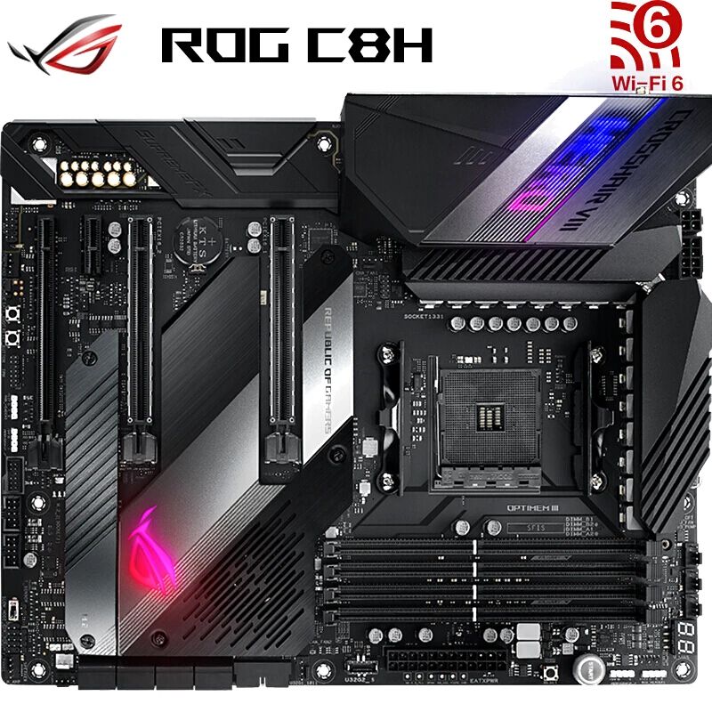 

ROG CROSSHAIR VIII HERO(WI-FI) AMD AM4 DDR4 M.2 USB 3.2 Gen2 ATX X570 Motherboard