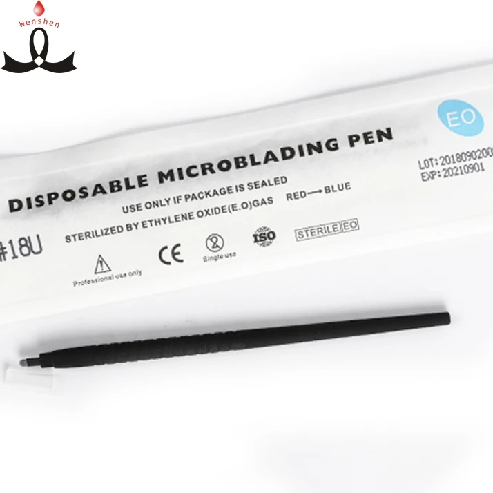 

Eyebrow tattoo pen18U 0.16mm Disposable Microblading Pen Eyebrow Tattoo Microblading Pen tattoo power supply, Black