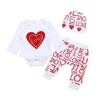 

Summer cotton love letter onesie newborn baby layette sets,custom made baby rompers,newborn baby clothing unisex