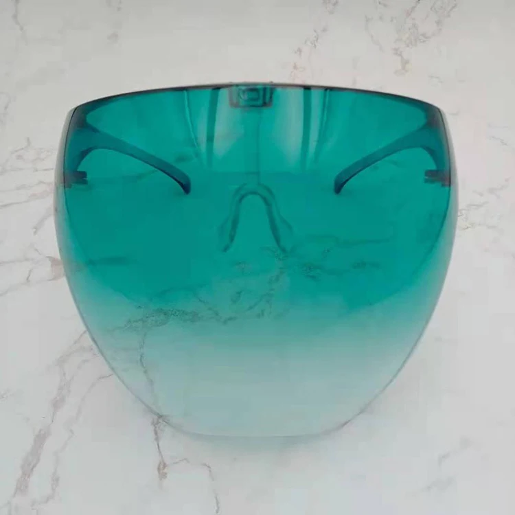

Custom laser logo transparent tinted kids adult blinged goggles-type face shield, Transparent and colorful