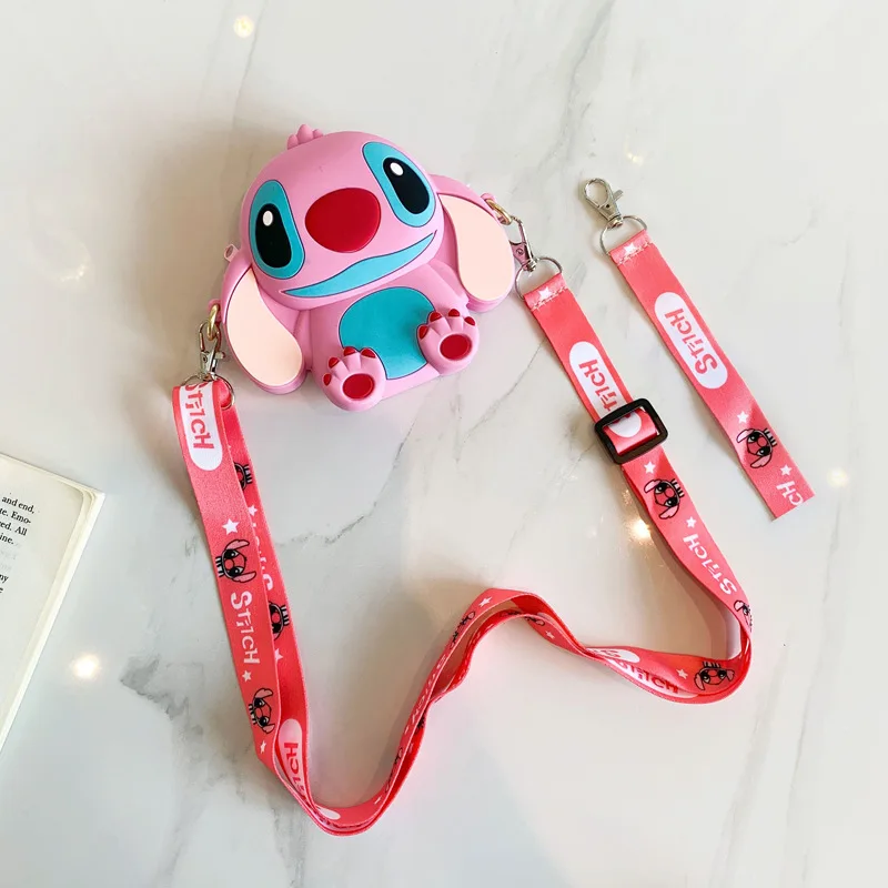 

cute mini wallet fashion 3d cartoon kid jelly bag stitch silicone coin purse for kids