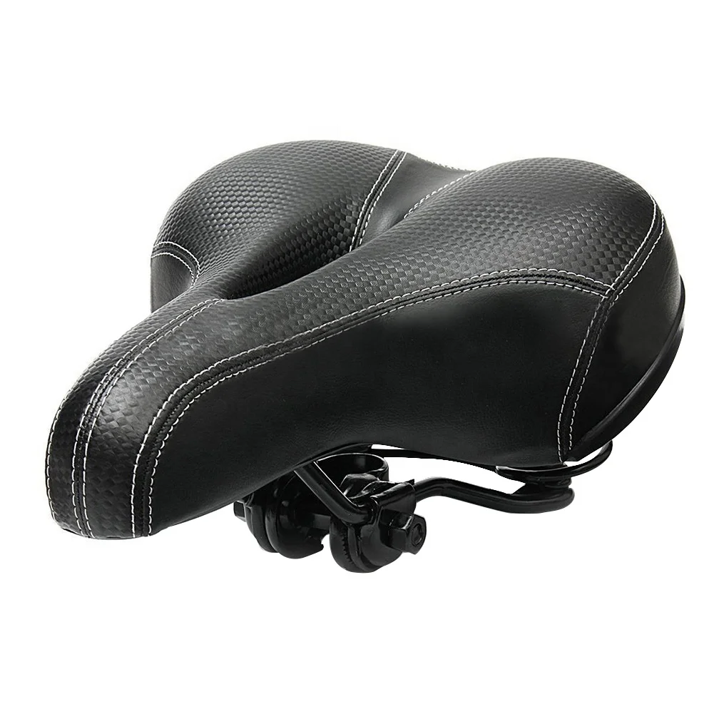 

TY Cycling saddle equipped with mountain bike with thickened and widened seat and big butt saddle, Black