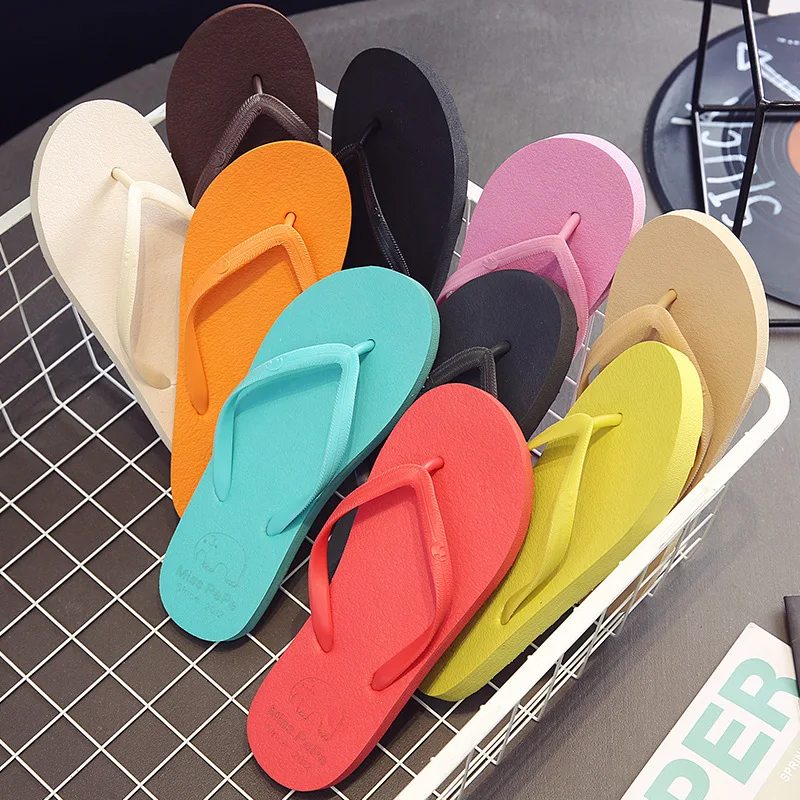 

Wholesale cheap pe soft anti slip summer beach fashion flip flops, As below