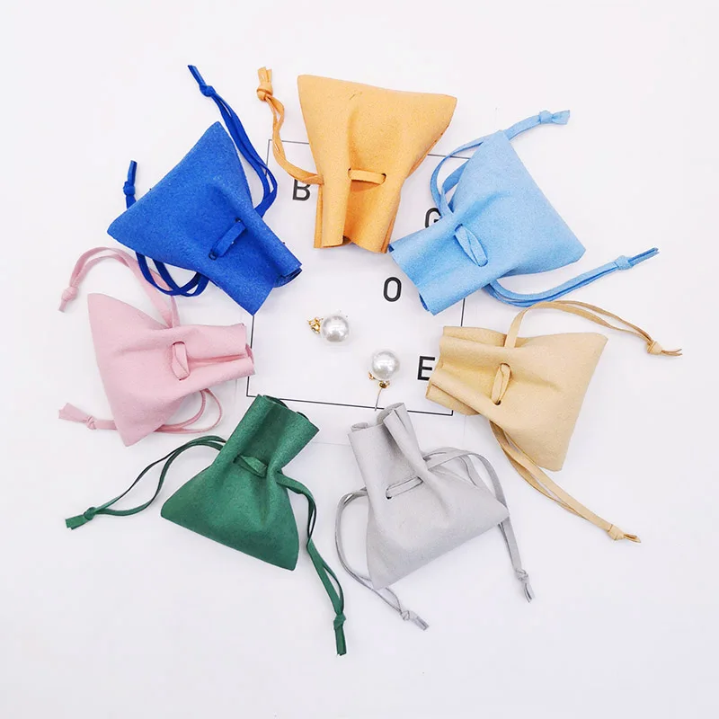 

Jewelry pouch bag manufacture Custom logo wholesales Microfiber suede pouch with drawstring, Customized