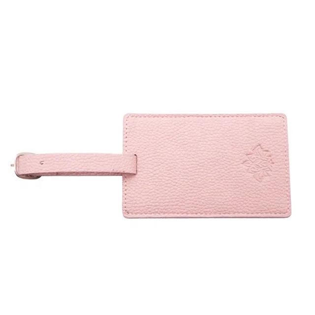 

new arrival personalized design security handbag leather customized hang luggage tags, Pink