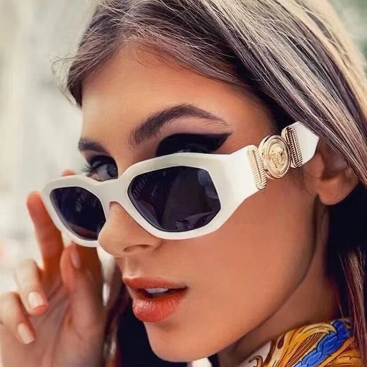 

2022 irregular frame personality women sunglasses for men Small Steam Punk small sun shades popular brand designer tiny sunglass, 6 colors