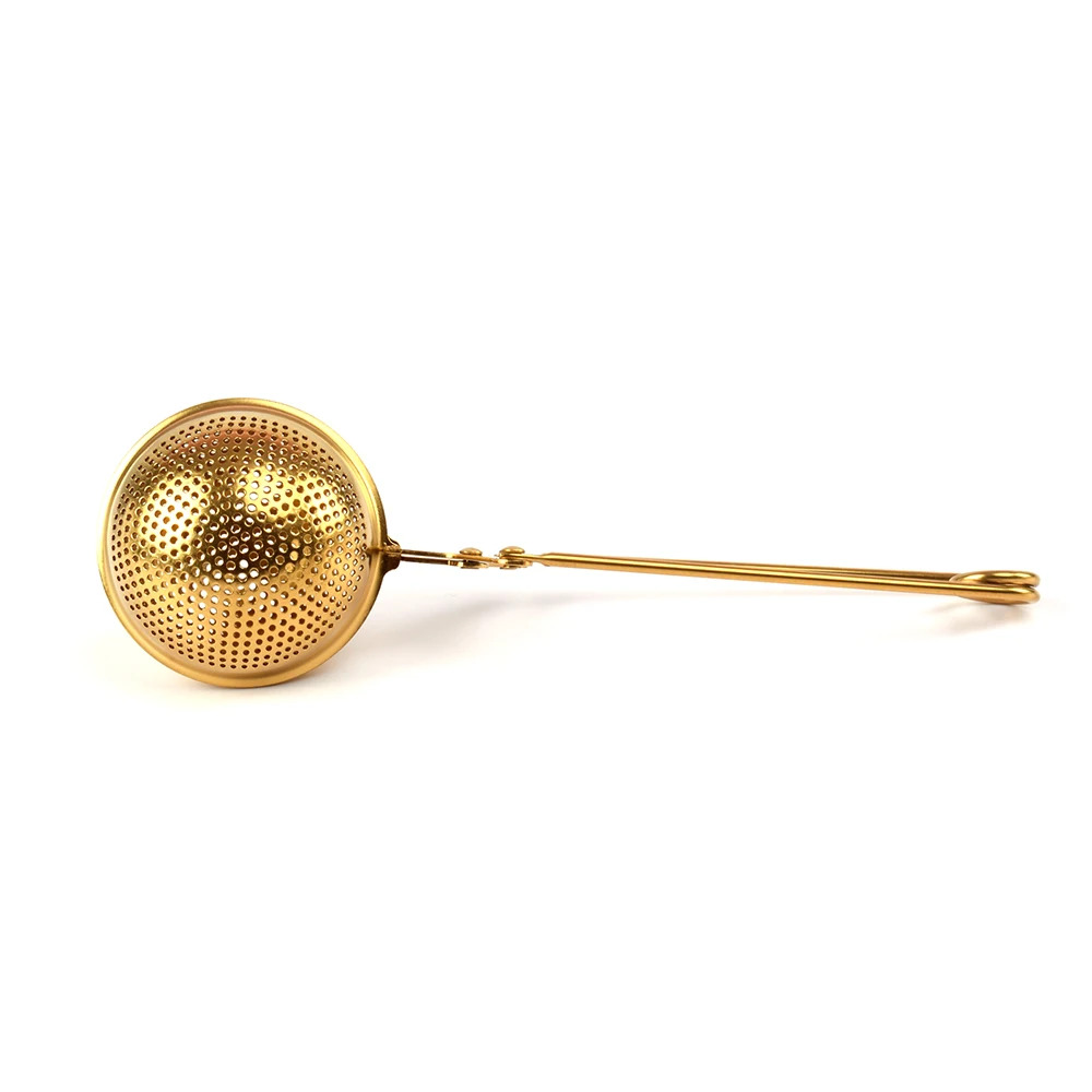 High Quality Stainless Steel Gold Tea Filter Ball Shape Tea Infuser