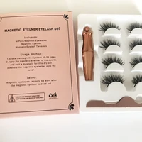 

Best seller Faux Mink Fur Magnetic Eyelashes With Eyelash Curler magnetic eyeliner and eyelashes kit