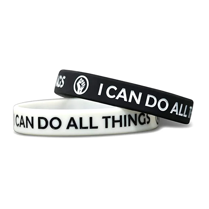 

Sports Silicone Wristbands Bracelet with Custom Motivational Sayings Rubber Wristband BANGLES Custom Logo any Color Round CN;GUA